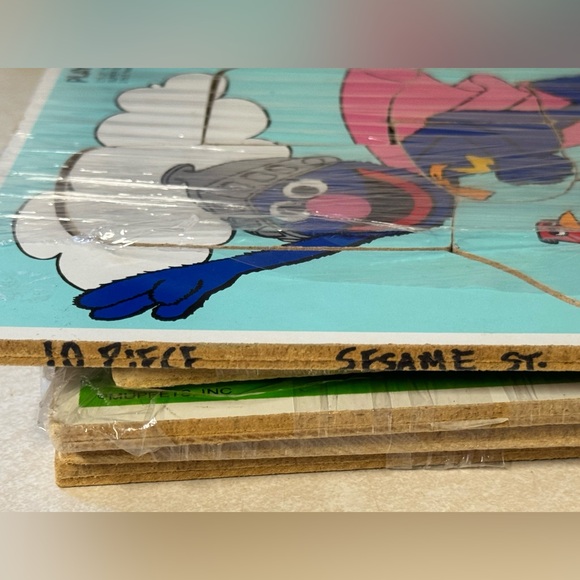 Vtg Playskool 10 PIECES Wood Puzzle SUPER GROVER 315-27 Sesame Street Muppets - Picture 6 of 7